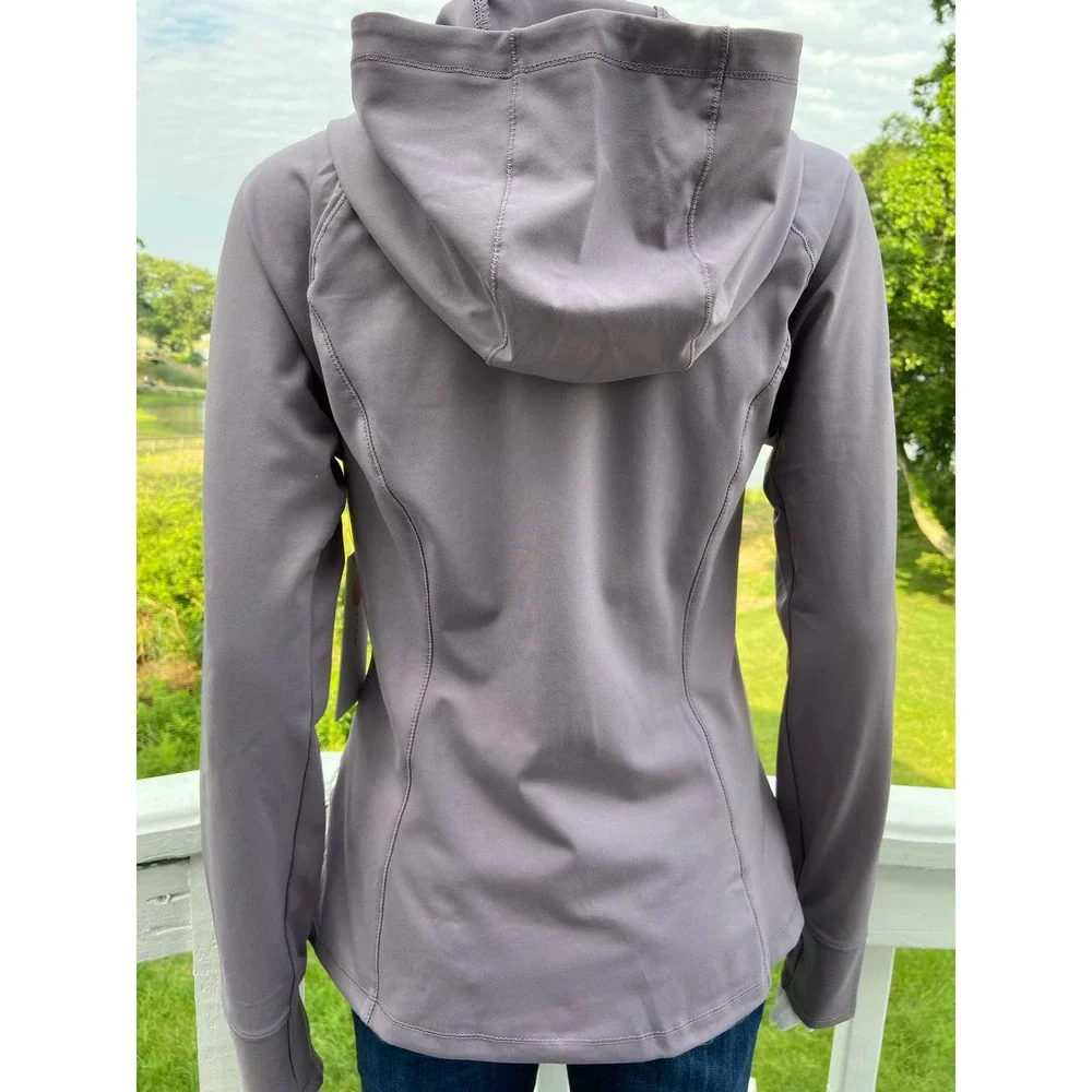 Yogalicius Full Zip Jacket with hoodie frosted lilac SZ XS * wom166 - Picture 9 of 12